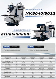 Máquina de moagem universal de cama CNC XK5040-XK6040