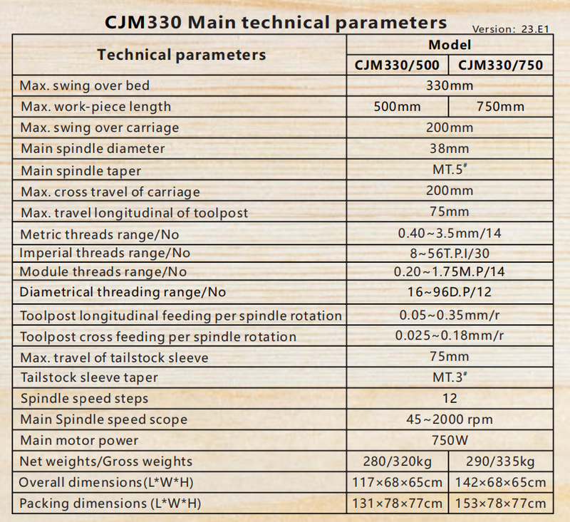  CJM330x500mm (750mm)