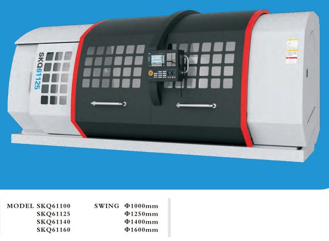 Torno CNC de 8 toneladas SKQ61100-SKQ61125-SKQ61140-SQK61160