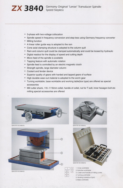 Máquina de perfuração e moagem ZX3840