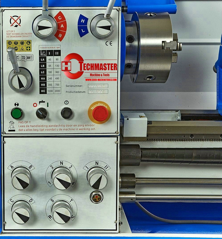 Torno manual de torneamento de metal com gap-lacente de precisão D400x1000