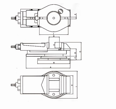 QH Machine Tise com base giratória (tipo K)
