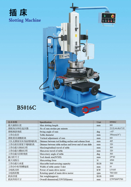  Máquina de slotting B5016C