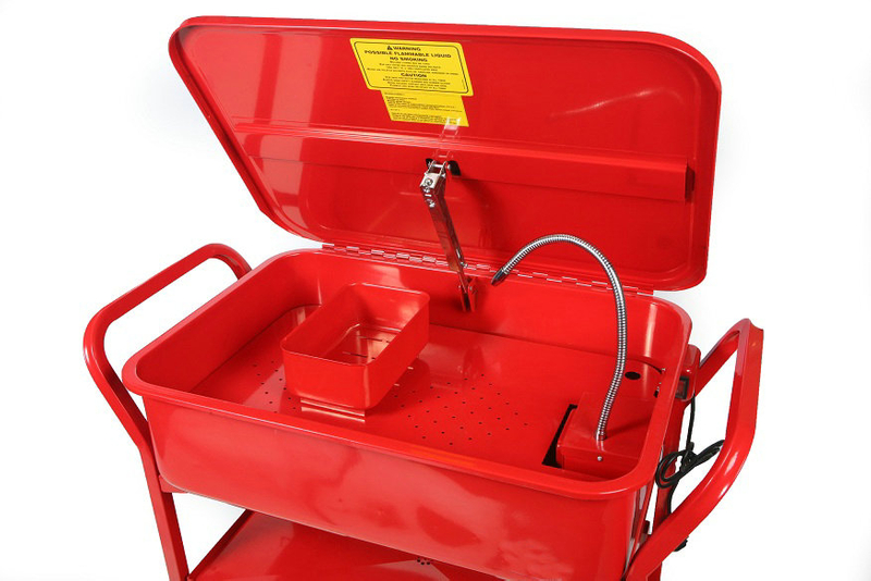 90 LITER VERRIJDBARE ONTVETTERBAK MET POMP