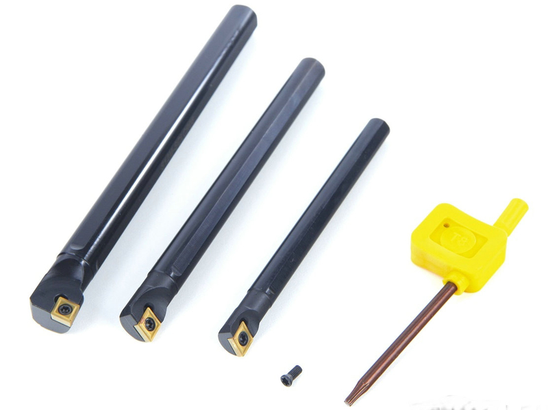 3 delige binnendraaiibeitelset Met HM Wisselplaten